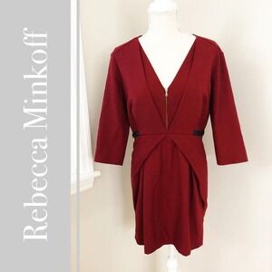 Rebecca Minkoff Arlington Burgundy Wool Dress